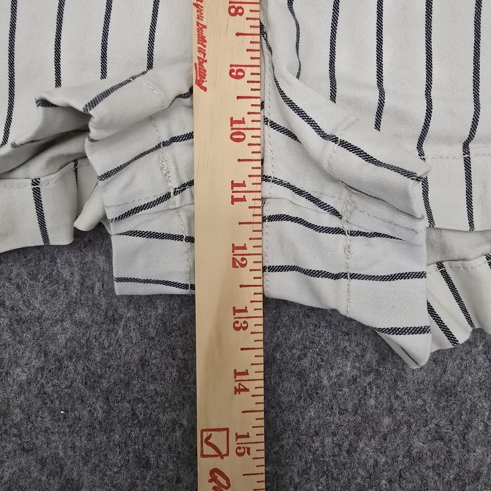 Sincerely Jules Shorts Juniors 11/30‎ Cream Navy Striped Button Front Chino - Picture 7 of 10